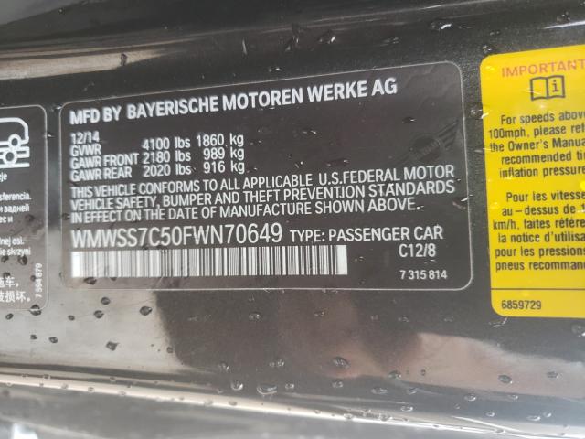 2015 MINI COOPER S P WMWSS7C50FWN70649