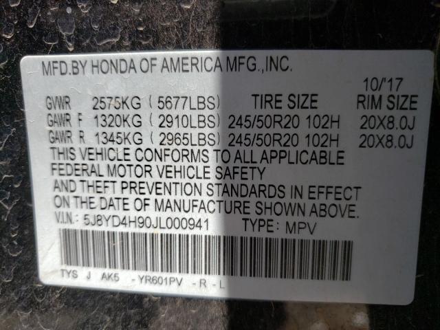 2018 ACURA MDX ADVANC 5J8YD4H90JL000941