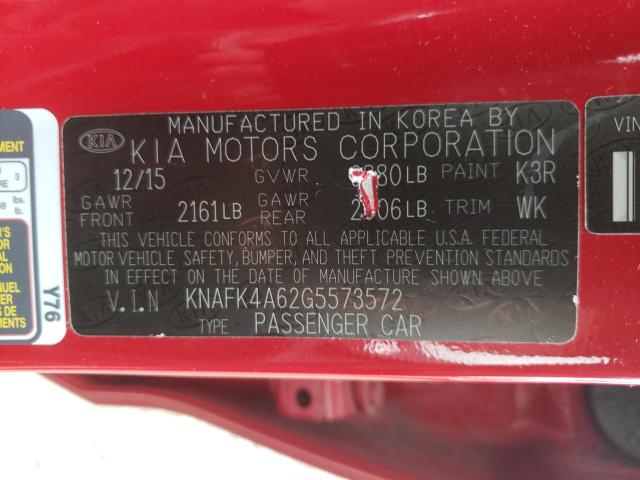 2016 KIA FORTE LX KNAFK4A62G5573572