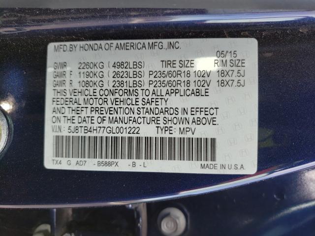 2016 ACURA RDX ADVANC 5J8TB4H77GL001222