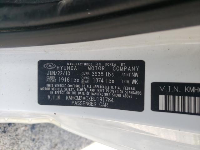 2011 HYUNDAI ACCENT GL KMHCM3ACXBU191784