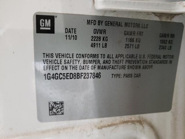 2011 BUICK LACROSSE C 1G4GC5ED8BF237846