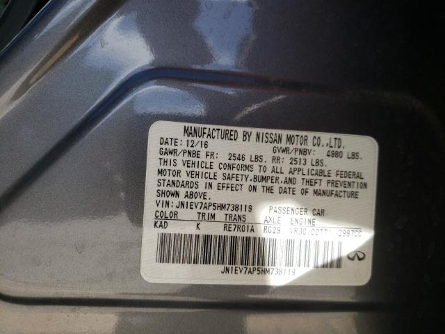 2017 INFINITI Q50 PREMIU JN1EV7AP5HM738119