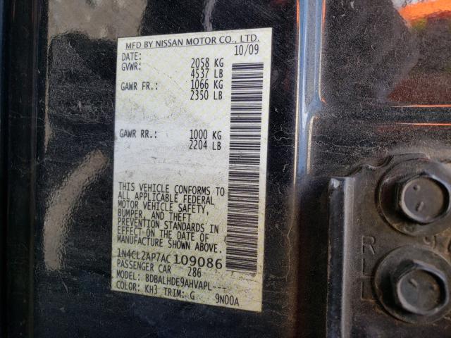 2010 NISSAN ALTIMA HYB 1N4CL2AP7AC109086