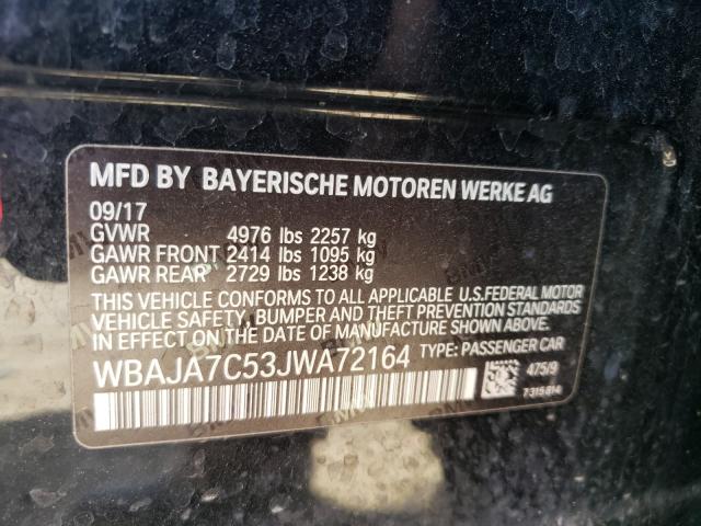 2018 BMW 530 XI WBAJA7C53JWA72164