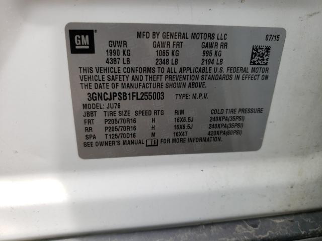 2015 CHEVROLET TRAX 1LS 3GNCJPSB1FL255003