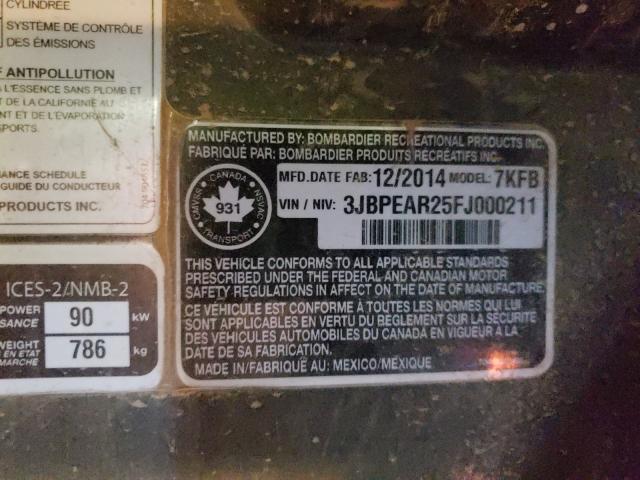 2015 CAN-AM ATV 3JBPEAR25FJ000211