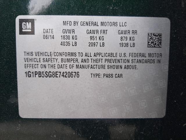 1G1PB5SG8E7420676 Chevrolet Cruze Ls 2014. Фото: 9