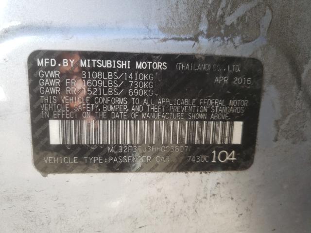 2017 MITSUBISHI MIRAGE G4 ML32F3FJ3HH003807