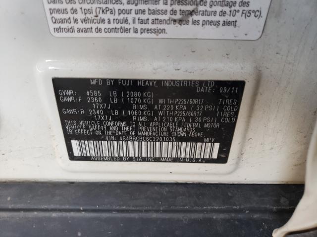 2012 SUBARU OUTBACK 4S4BRCBC6C3201035