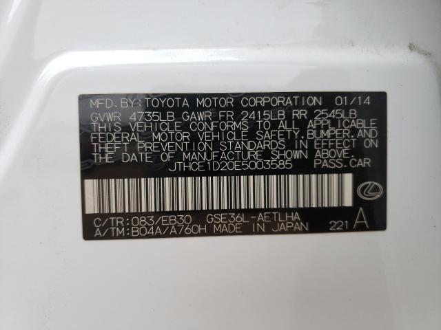 2014 LEXUS IS 350 JTHCE1D20E5003585
