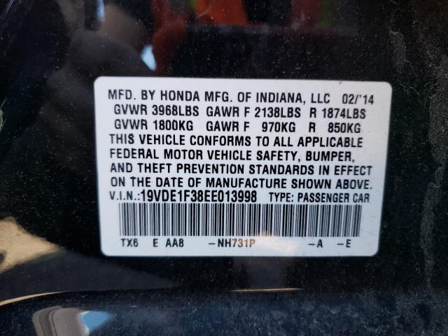 2014 ACURA ILX 20 19VDE1F38EE013998