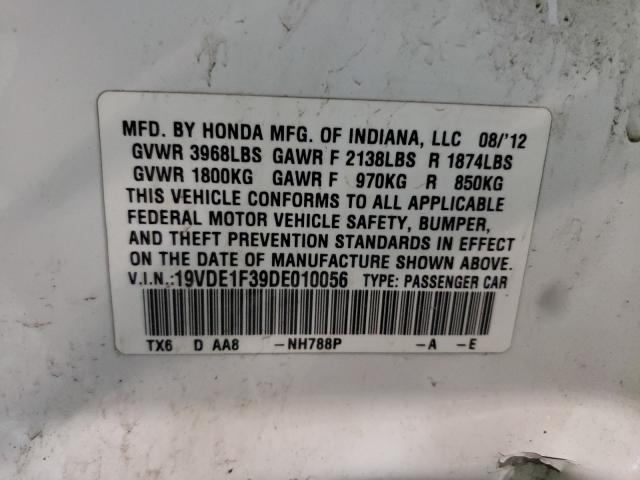 2013 ACURA ILX 20 19VDE1F39DE010056
