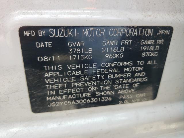 2012 SUZUKI SX4 LE JS2YC5A30C6301326
