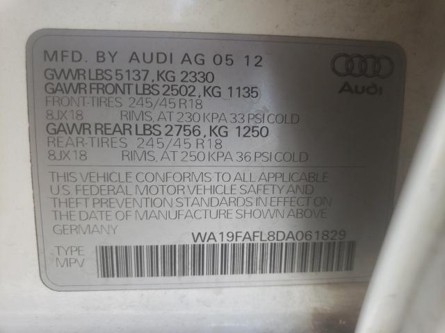 2013 AUDI A4 ALLROAD WA19FAFL8DA061829