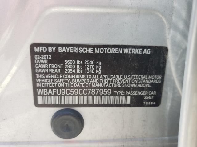 2012 BMW 550 XI WBAFU9C59CC787959