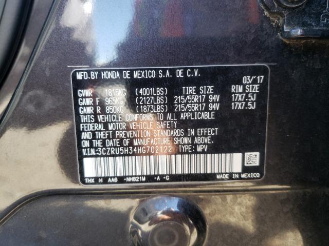 2017 HONDA HR-V 3CZRU5H34HG702122