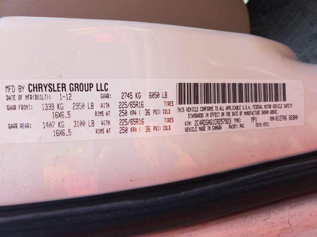 2012 DODGE RAM 2C4RDGAG1CR257923