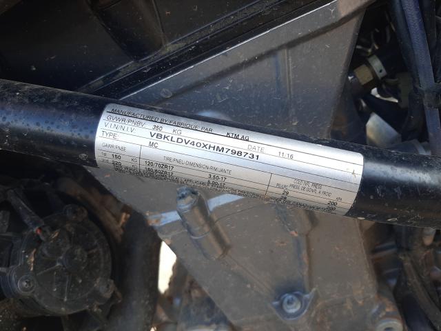 2017 KTM 690 DUKE VBKLDV40XHM798731