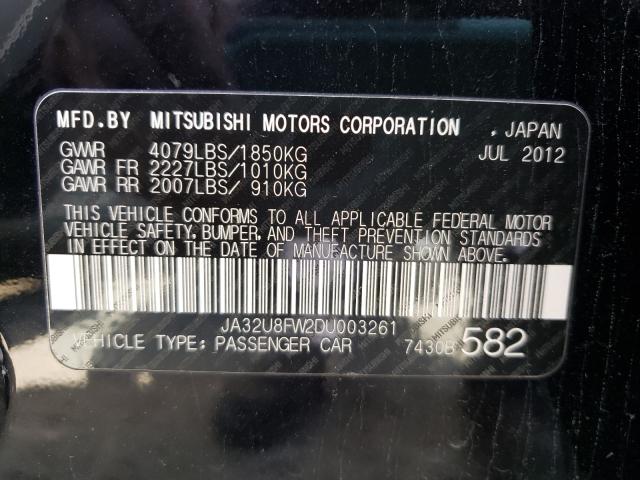 2013 MITSUBISHI LANCER GT JA32U8FW2DU003261