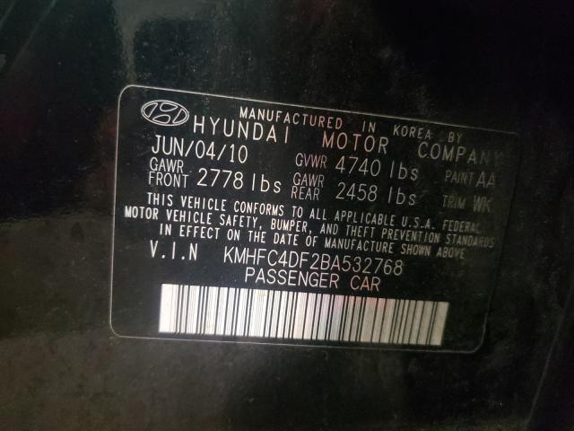 2011 HYUNDAI AZERA GLS KMHFC4DF2BA532768