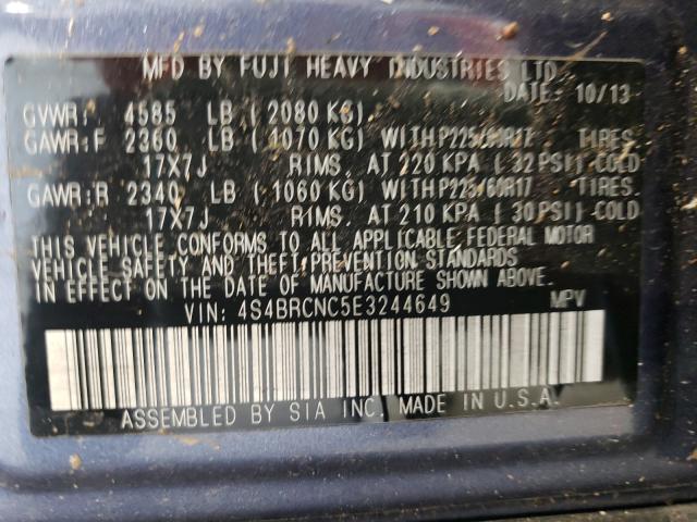 2014 SUBARU OUTBACK/AW 4S4BRCNC5E3244649