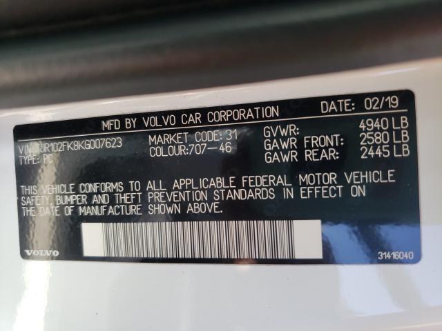 2019 VOLVO S60 T5 MOM 7JR102FK8KG007623