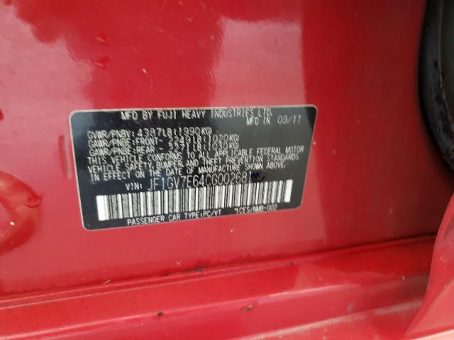 2012 SUBARU IMPREZA WR JF1GV7E64CG002681