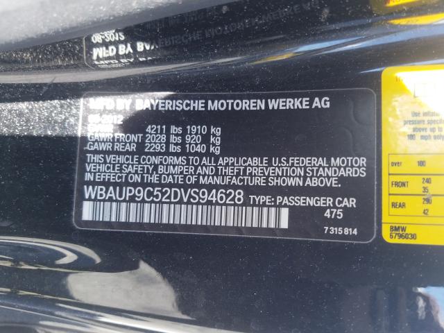 2013 BMW 128 I WBAUP9C52DVS94628