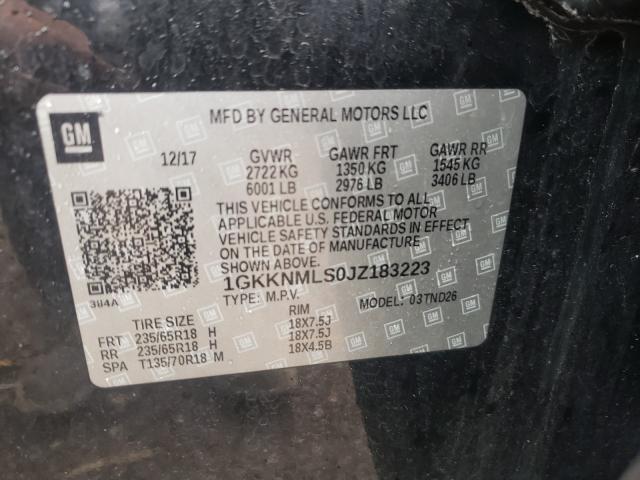 2018 GMC ACADIA SLT 1GKKNMLS0JZ183223
