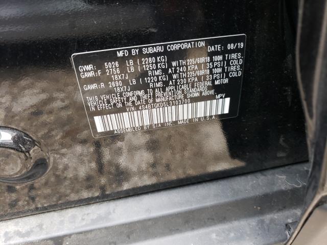 2020 SUBARU OUTBACK ON 4S4BTGKD5L3103700