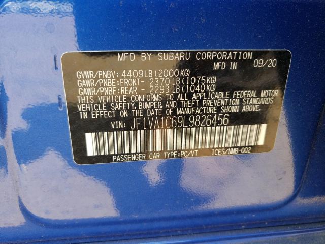 2020 SUBARU WRX PREMIU JF1VA1C69L9826456