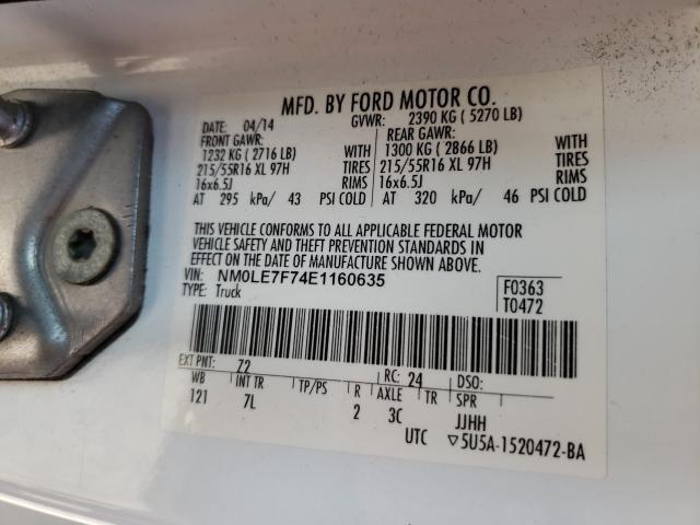 2014 FORD TRANSIT CO NM0LE7F74E1160635