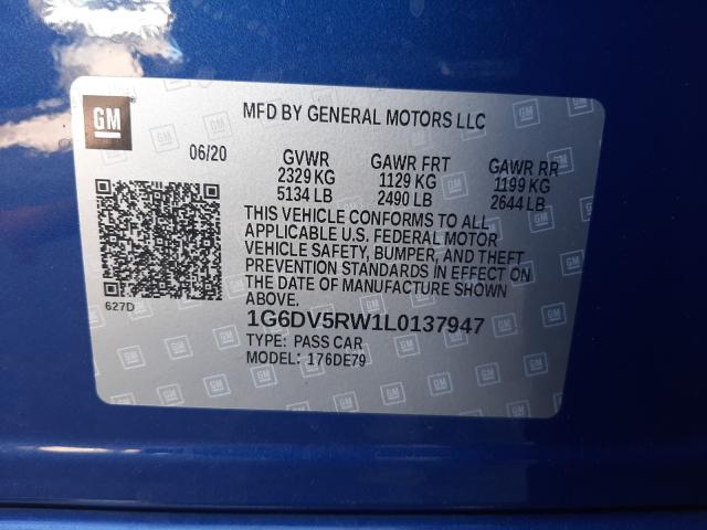 2020 CADILLAC CT5-V 1G6DV5RW1L0137947