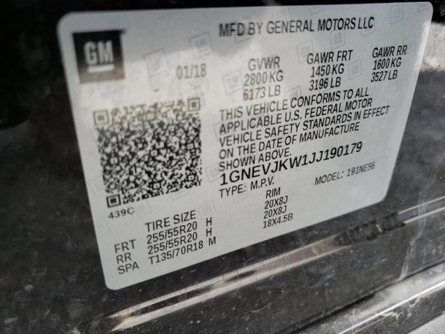 2018 CHEVROLET TRAVERSE P 1GNEVJKW1JJ190179