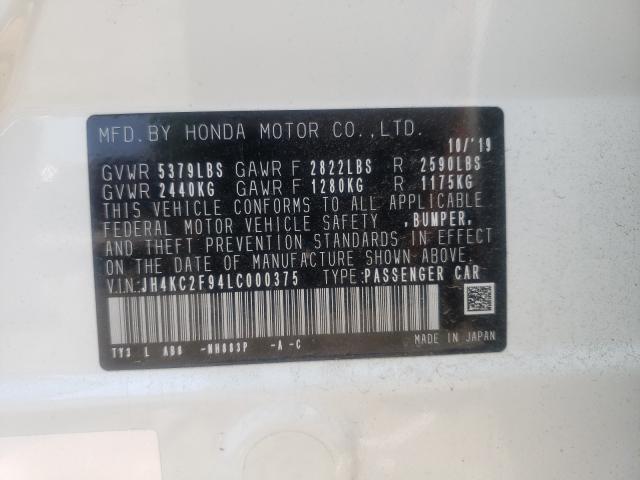 2020 ACURA RLX SPORT JH4KC2F94LC000375