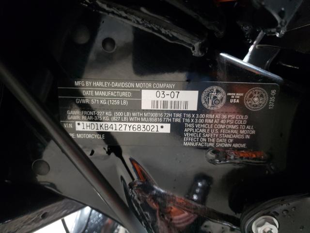 2007 HARLEY-DAVIDSON FLHX 1HD1KB4127Y683021