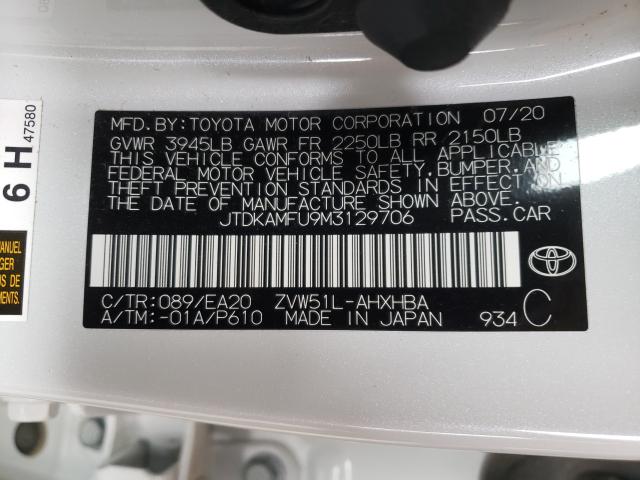 2021 TOYOTA PRIUS SPEC JTDKAMFU9M3129706