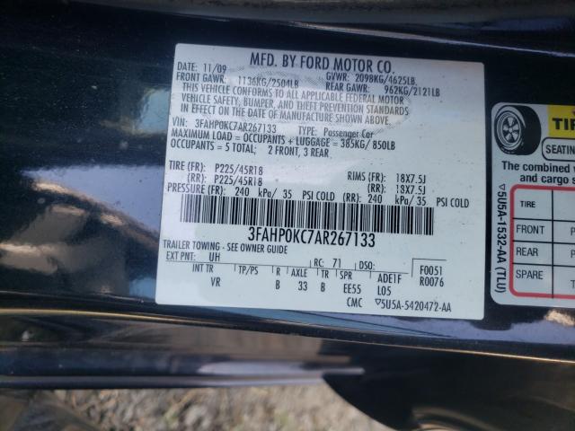 2010 FORD FUSION SPO 3FAHP0KC7AR267133