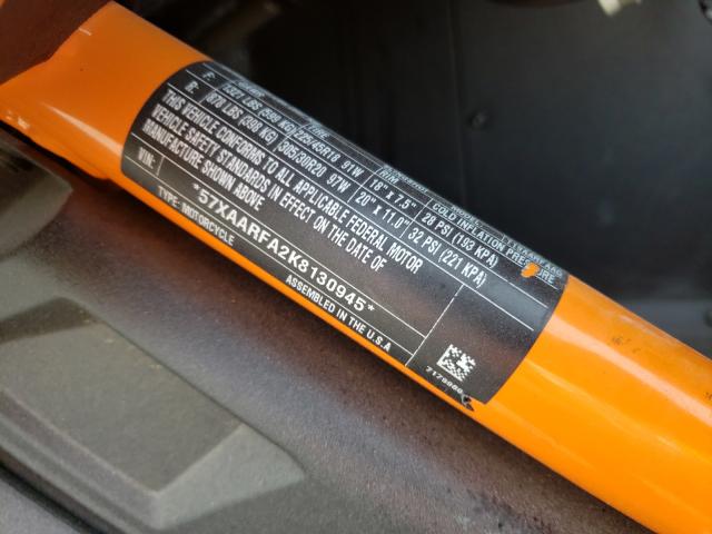 2019 POLARIS SLINGSHOT 57XAARFA2K8130945