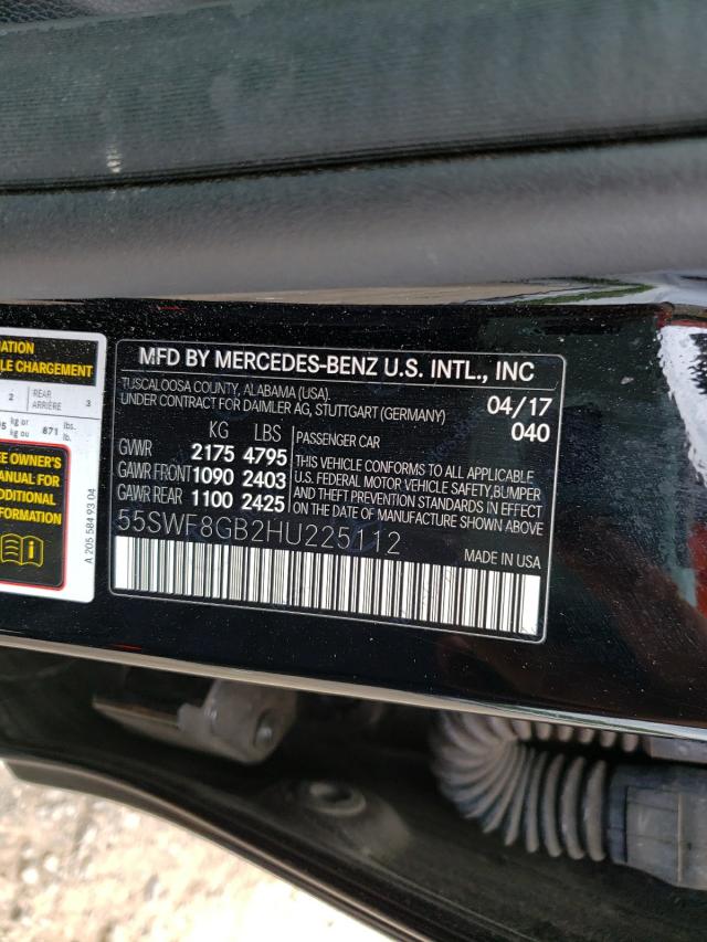 2017 MERCEDES-BENZ C 63 AMG 55SWF8GB2HU225112