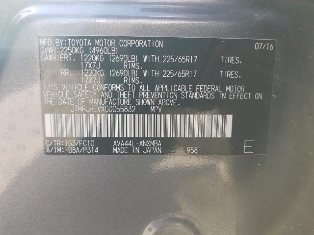 2016 TOYOTA RAV4 HV XL JTMRJREVXGD055832