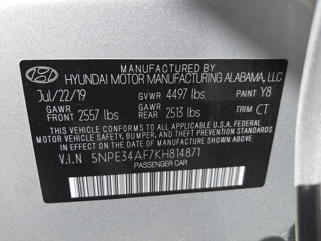 2019 HYUNDAI SONATA LIM 5NPE34AF7KH814871
