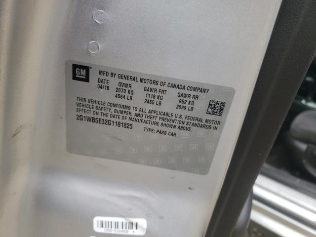 2016 CHEVROLET IMPALA LIM 2G1WB5E32G1181825