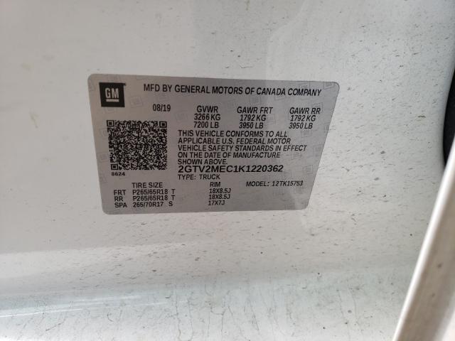 2019 GMC SIERRA LIM 2GTV2MEC1K1220362