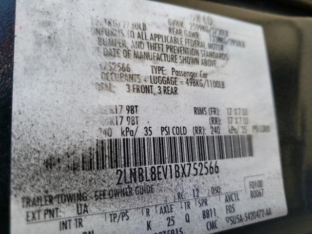 2011 LINCOLN TOWN CAR E 2LNBL8EV1BX752566