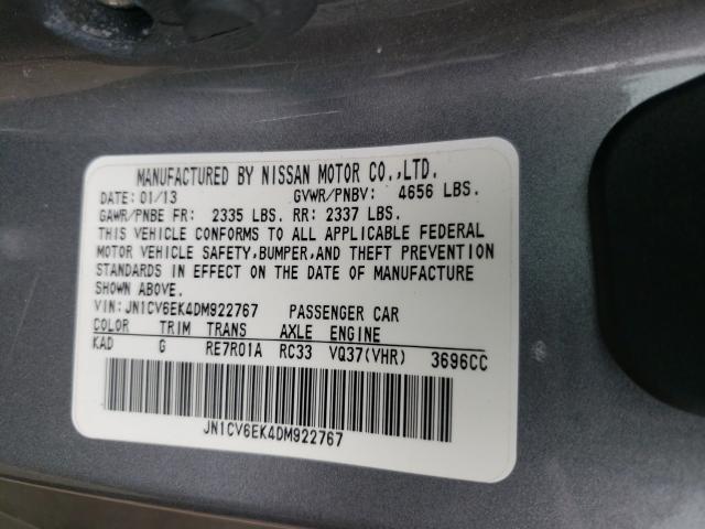 2013 INFINITI G37 JOURNE JN1CV6EK4DM922767