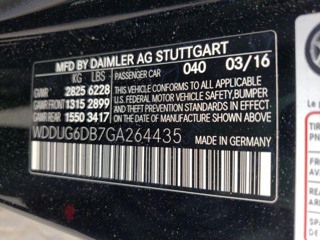 2016 MERCEDES-BENZ S 550E WDDUG6DB7GA264435