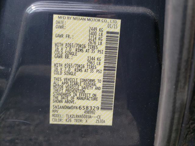 2015 NISSAN XTERRA X 5N1AN0NW0FN658329