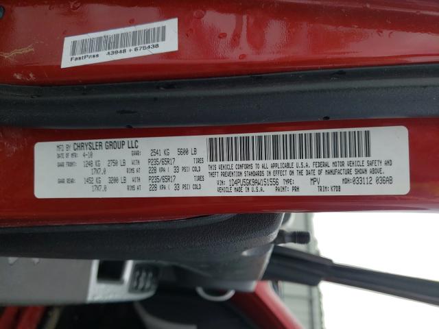 2010 DODGE NITRO SXT 1D4PU5GK9AW151556